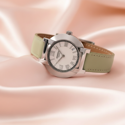 HERMES Nomade Steel Auto Quartz Ladies Watch NO1.210 Polished