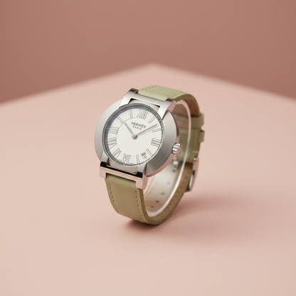 HERMES Nomade Steel Auto Quartz Ladies Watch NO1.210 Polished