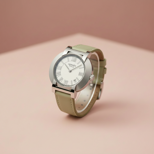 HERMES Nomade Steel Auto Quartz Ladies Watch NO1.210 Polished