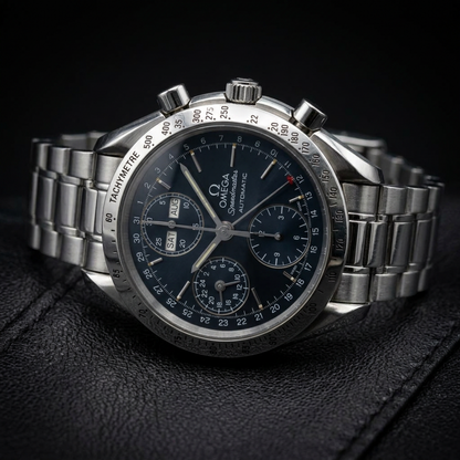 OMEGA Speedmaster Triple Date Steel Automatic Watch 3521.80 Polished