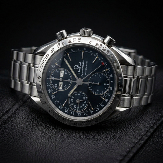 OMEGA Speedmaster Triple Date Steel Automatic Watch 3521.80 Polished