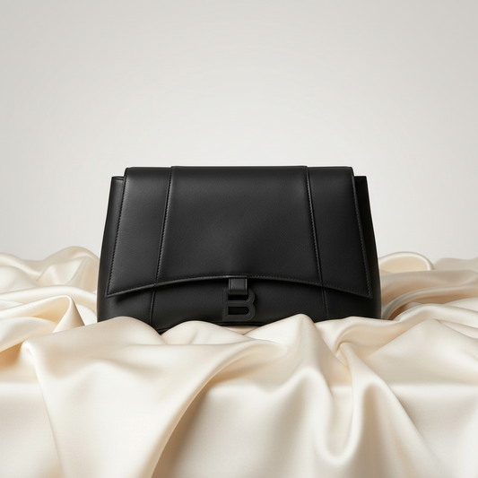 Balenciaga Downtown Medium 671354 Men,Women Leather Shoulder Bag Black