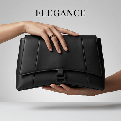 Balenciaga Downtown Medium 671354 Men,Women Leather Shoulder Bag Black