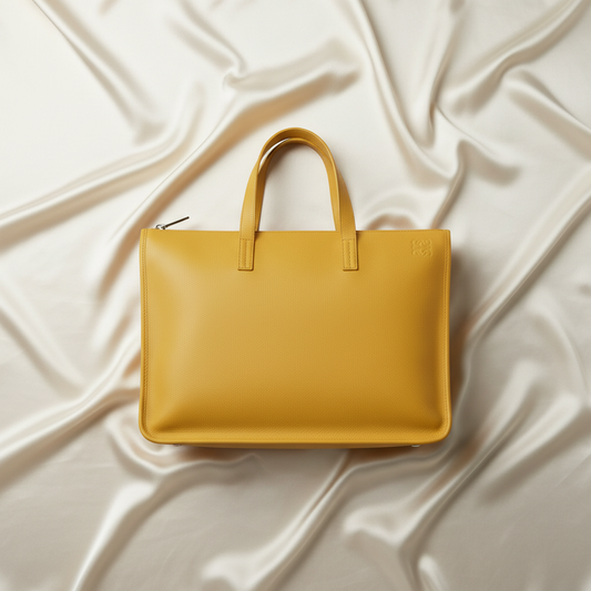 Loewe Anagram Business Bag Men's Leather Briefcase,Handbag Yellow