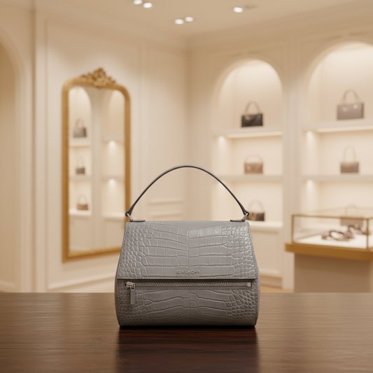 Givenchy Pandora Box Medium Women's Leather Shoulder Bag Gray