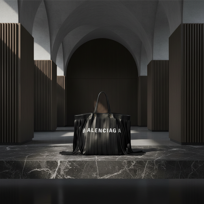 Balenciaga Laundry Cabas S 517843 Women,Men Leather Shoulder Bag,Tote Bag Black