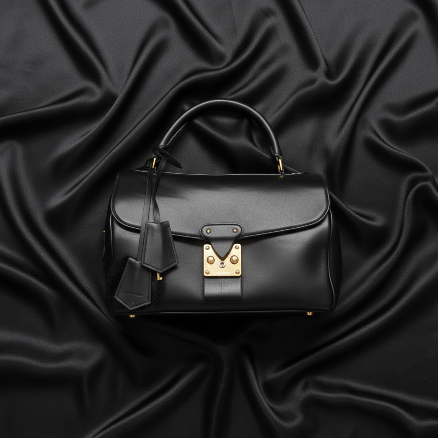 Louis Vuitton Cuir Orfevre Neo Speedy PM Women's Handbag Black