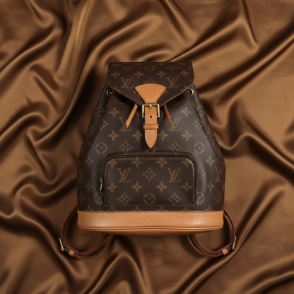 Louis Vuitton Monogram Montsouris MM M51136 Women's Backpack Brown