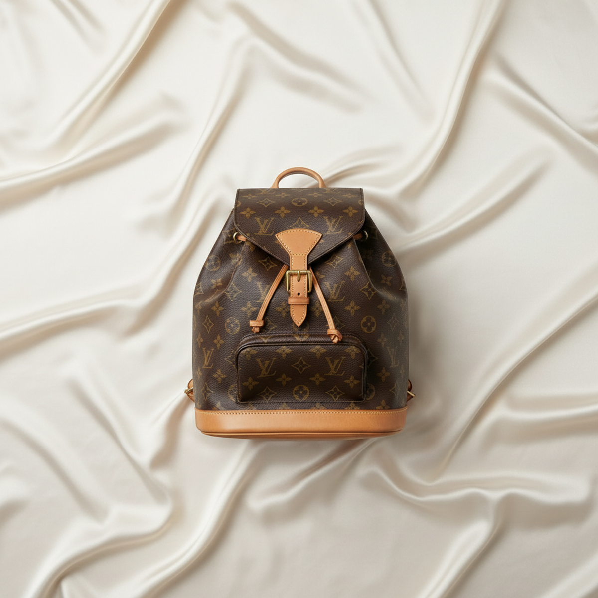 Louis Vuitton Monogram Montsouris MM M51136 Women's Backpack Brown