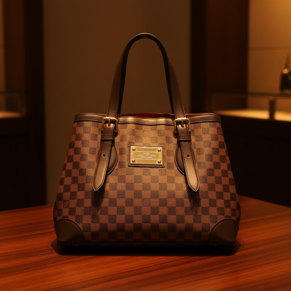 Louis Vuitton Damier Hampstead MM N51204 Women's Shoulder Bag,Tote Bag Brown