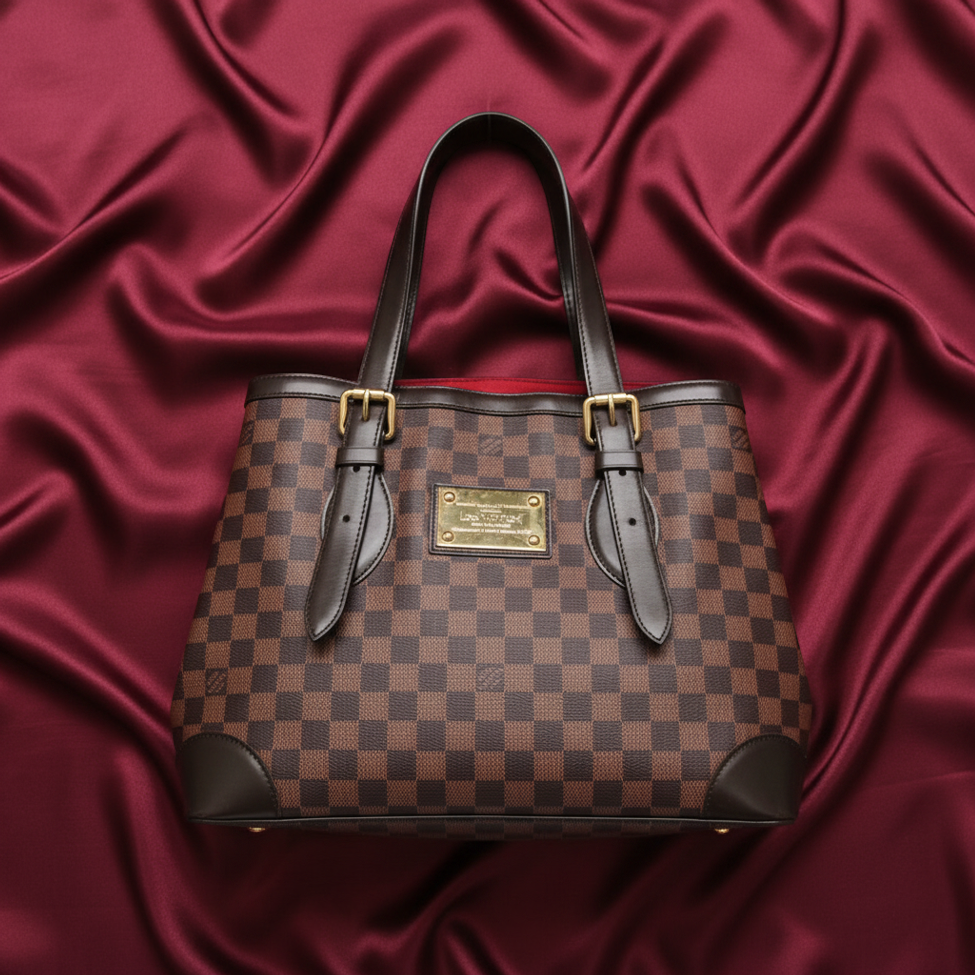 Louis Vuitton Damier Hampstead MM N51204 Women's Shoulder Bag,Tote Bag Brown