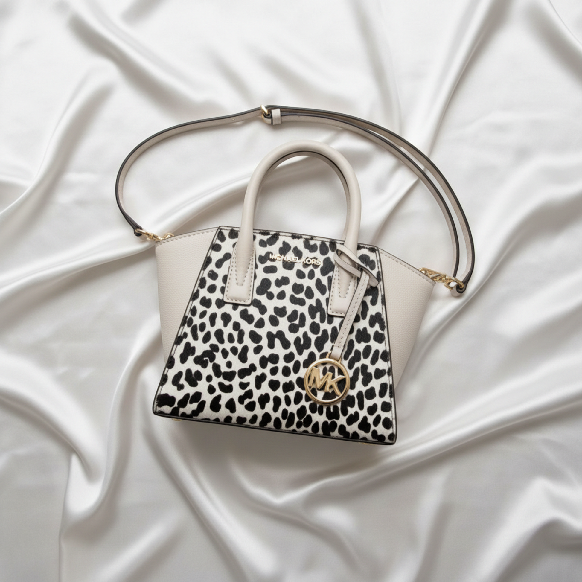 Michael Kors AVRIL 35F4G4VC0H Women's Leather Handbag,Shoulder Bag Off-white