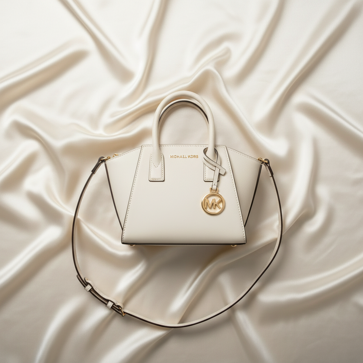 Michael Kors AVRIL 35F4G4VC0L Women's Leather Handbag,Shoulder Bag Off-white