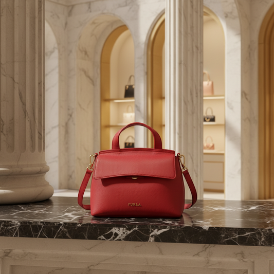 Furla NIKI Women's Leather Handbag,Shoulder Bag Pink