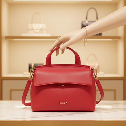 Furla NIKI Women's Leather Handbag,Shoulder Bag Pink