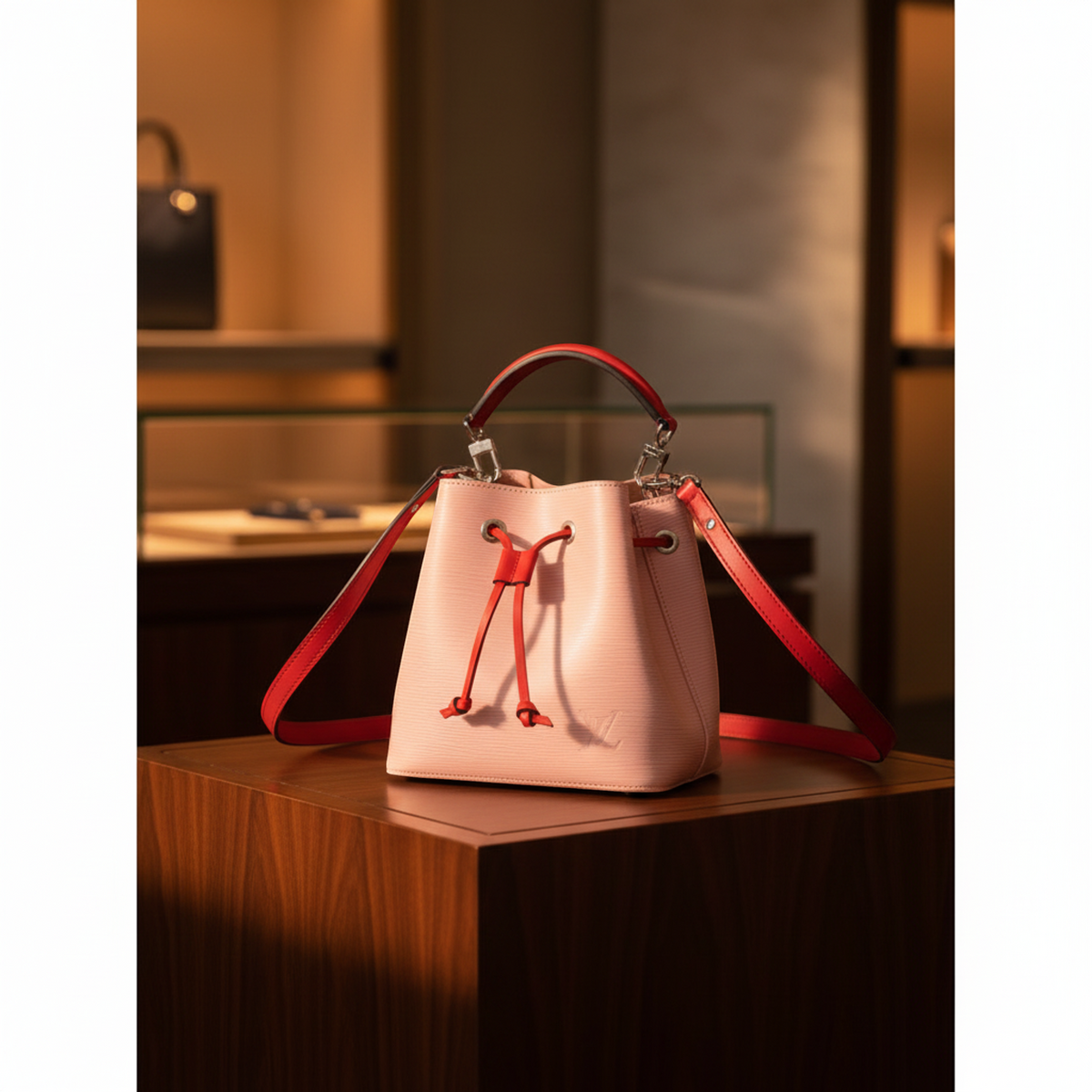 Louis Vuitton Epi Neo Noe BB M53609 Women's Handbag,Shoulder Bag Rose Ballerine