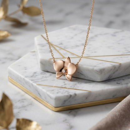 Cartier CARESSE D'ORCHIDEES PENDANT B7015500 Pink Gold (18K) Diamond Men,Women Fashion Pendant Necklace (Pink Gold)