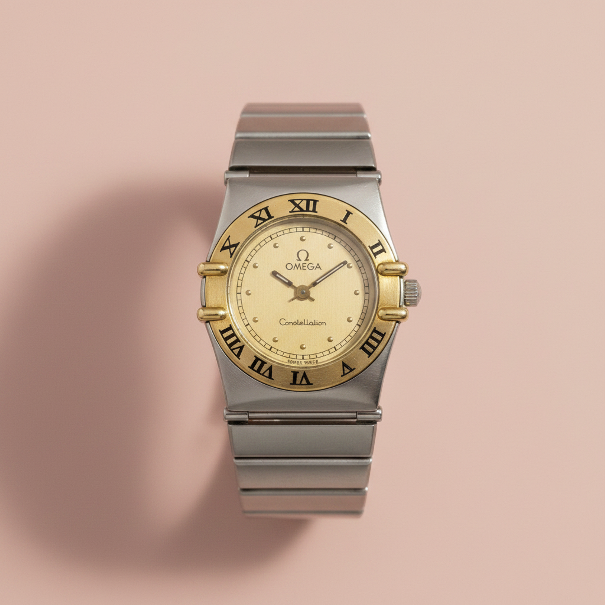 OMEGA Constellation 18K Gold Steel Ladies Watch 795.1080 Polished