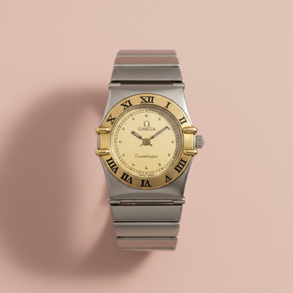OMEGA Constellation 18K Gold Steel Ladies Watch 795.1080 Polished