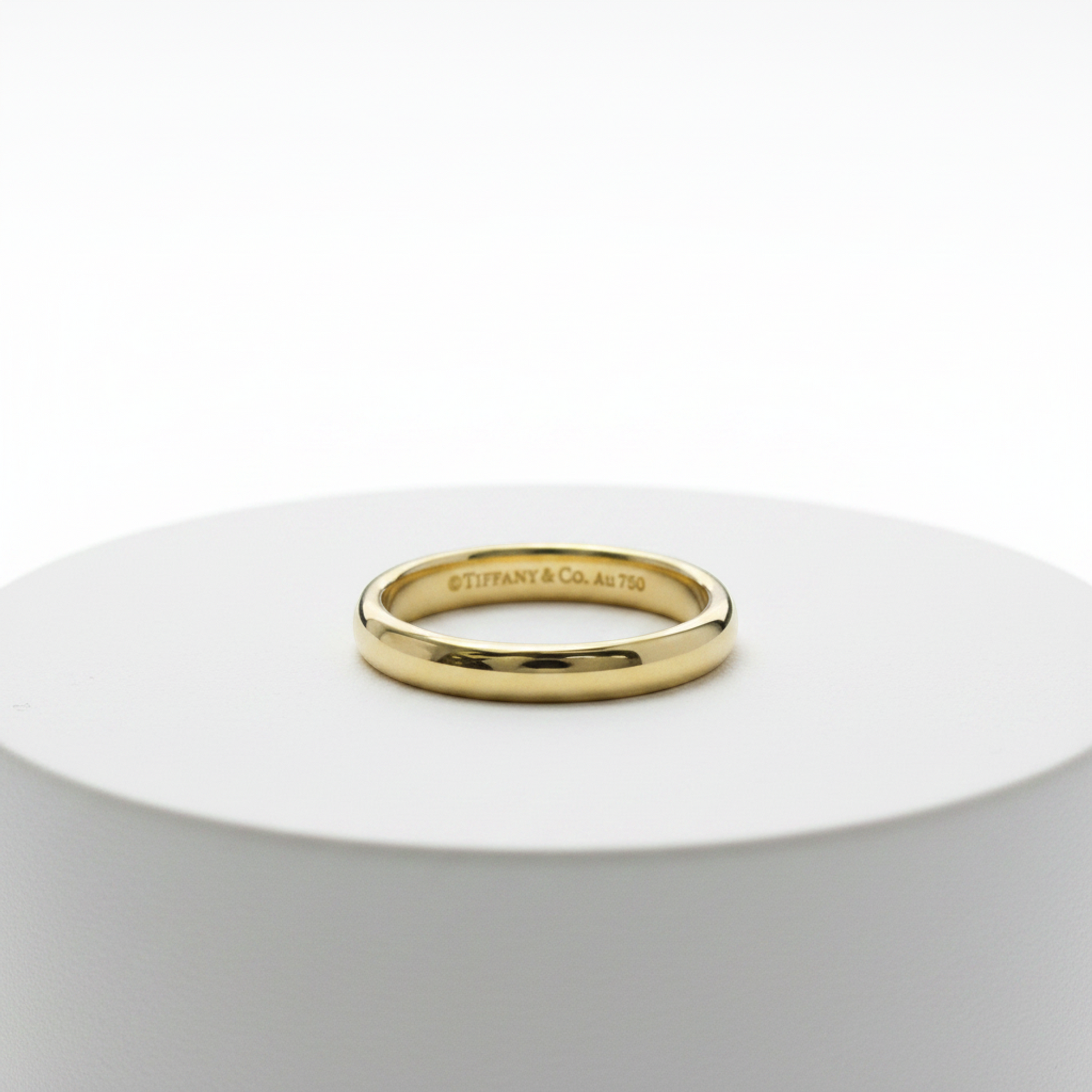 Tiffany Wedding Rings Yellow Gold (18K) Fashion No Stone Band Ring Gold