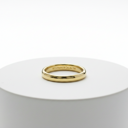 Tiffany Wedding Rings Yellow Gold (18K) Fashion No Stone Band Ring Gold