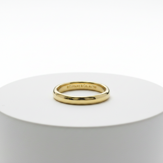 Tiffany Wedding Rings Yellow Gold (18K) Fashion No Stone Band Ring Gold