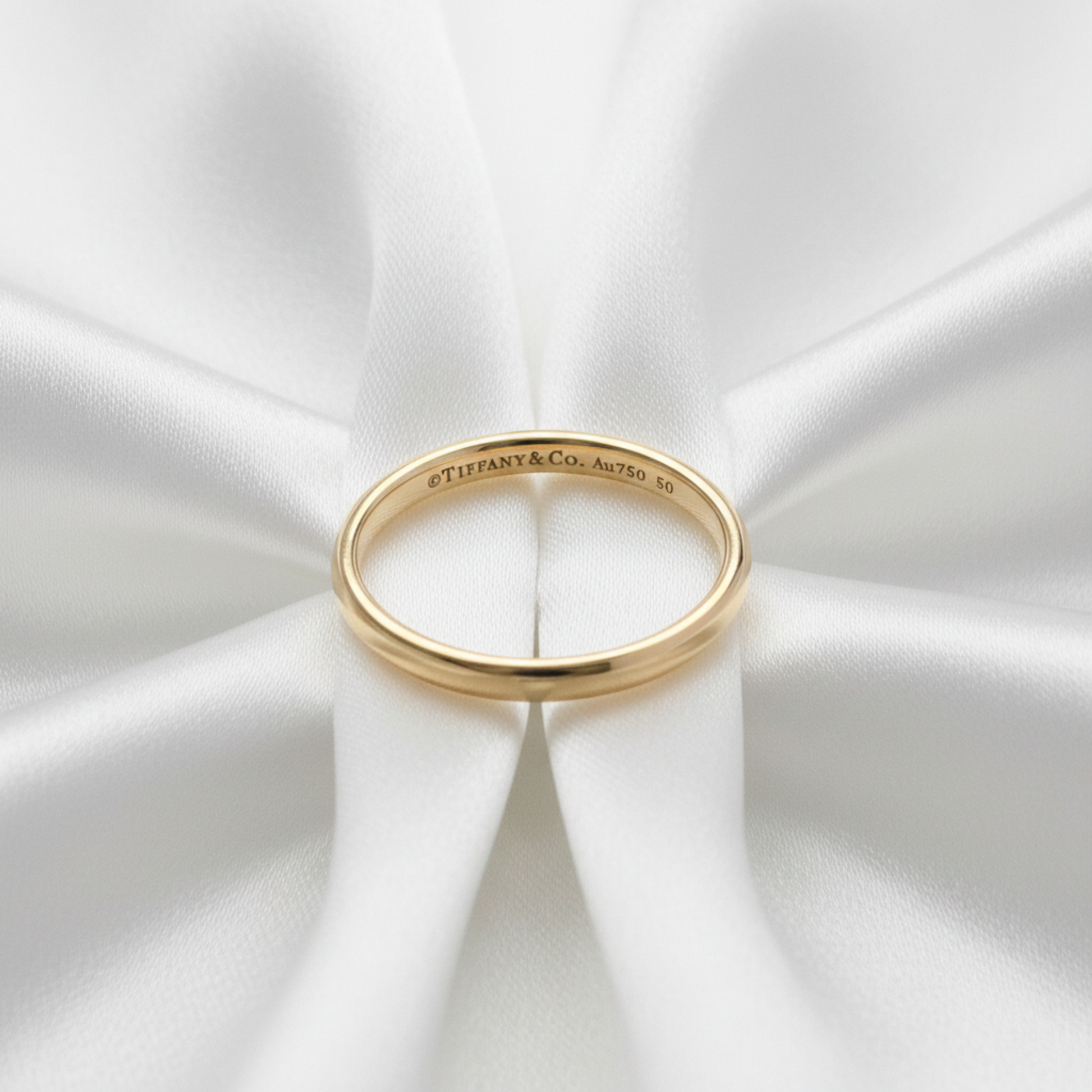 Tiffany Wedding Rings Pink Gold (18K) Fashion No Stone Band Ring Pink Gold