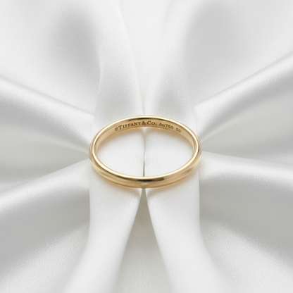 Tiffany Wedding Rings Pink Gold (18K) Fashion No Stone Band Ring Pink Gold