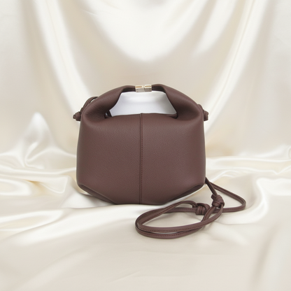 POLÈNE Béri Women's Leather Handbag,Shoulder Bag Brown