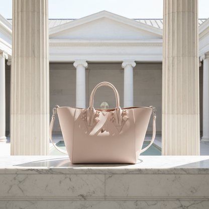 Christian Louboutin CABACHIC 1235321 Women's Leather Shoulder Bag,Tote Bag Light Pink