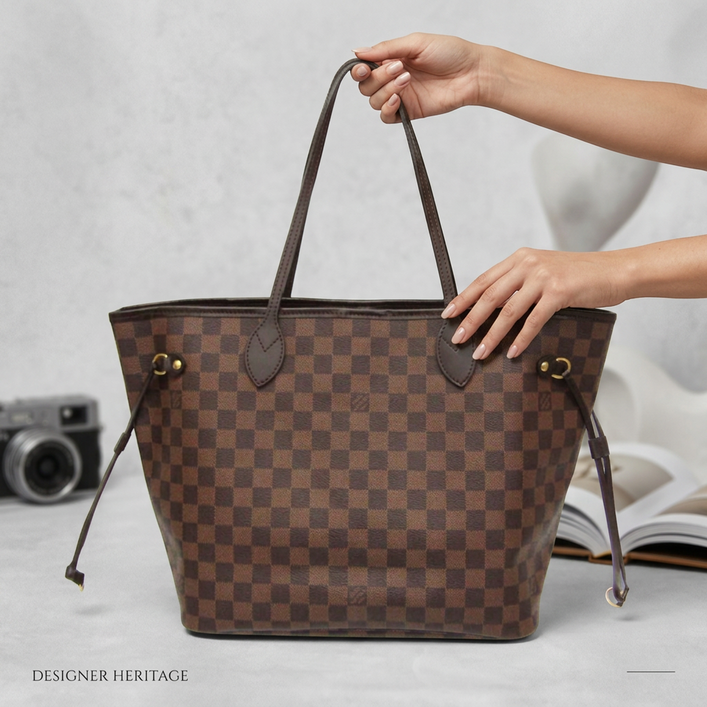 Louis Vuitton Damier Neverfull MM N51105 Women's Tote Bag Ebene
