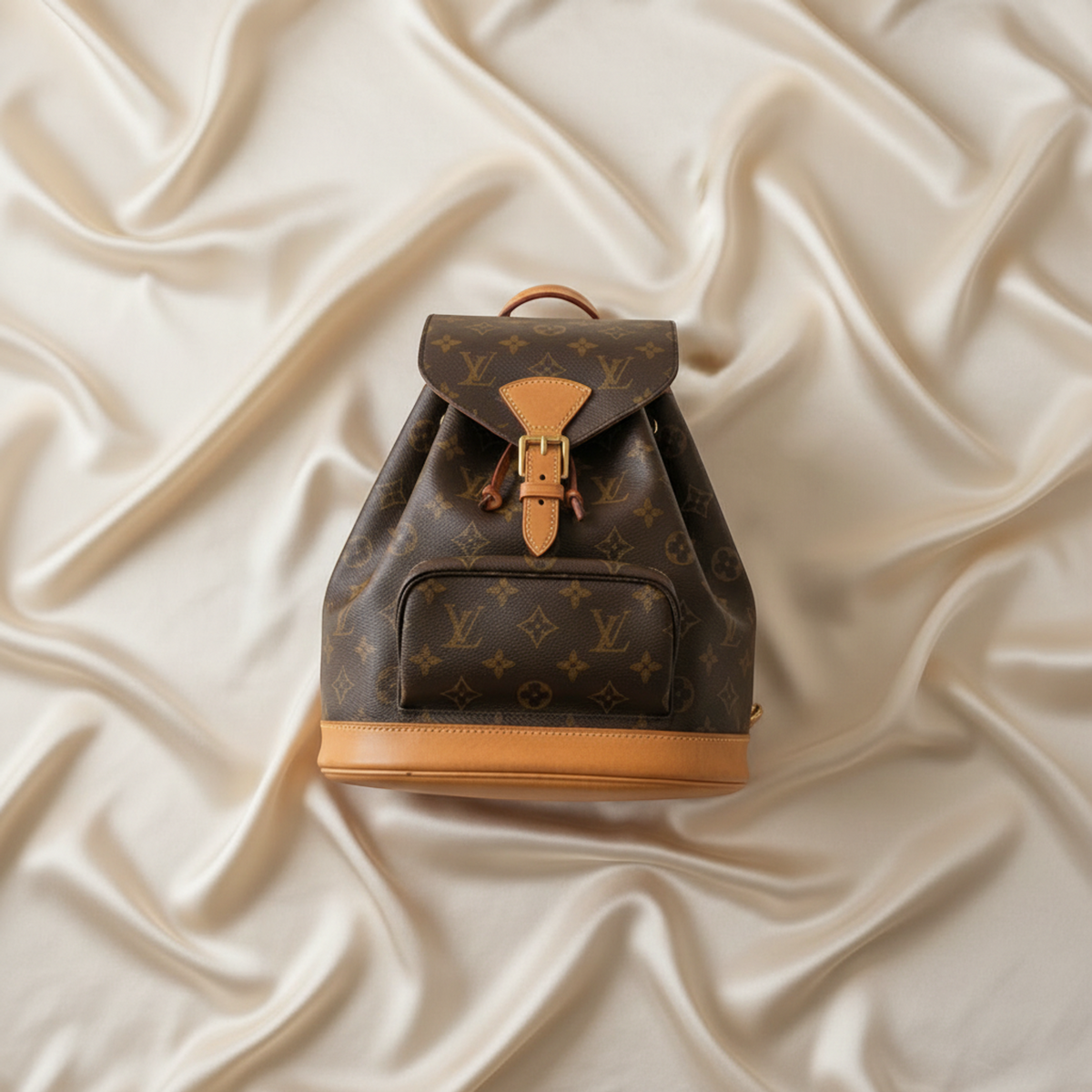 Louis Vuitton Monogram Montsouris MM M51136 Women's Backpack Brown