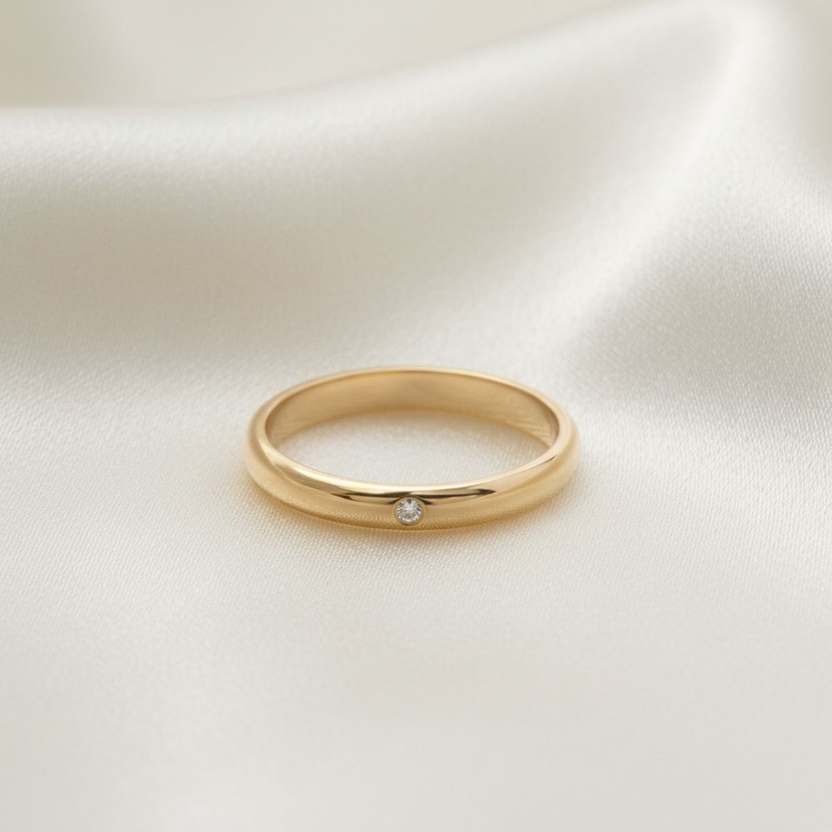 Cartier 1895 Wedding Ring, 1 Diamond Pink Gold (18K) Fashion Diamond Band Ring Pink Gold