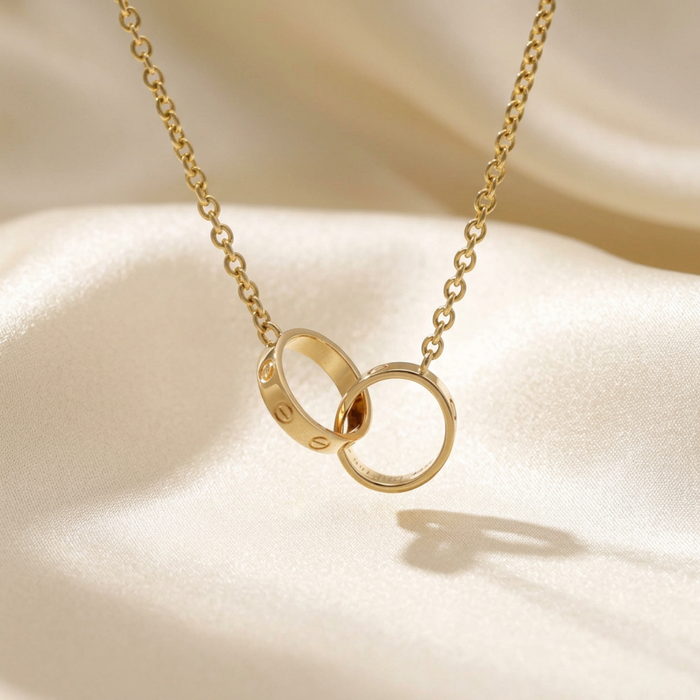 Cartier Baby Love Necklace Pink Gold (18K) No Stone Men,Women Fashion Pendant Necklace (Pink Gold)