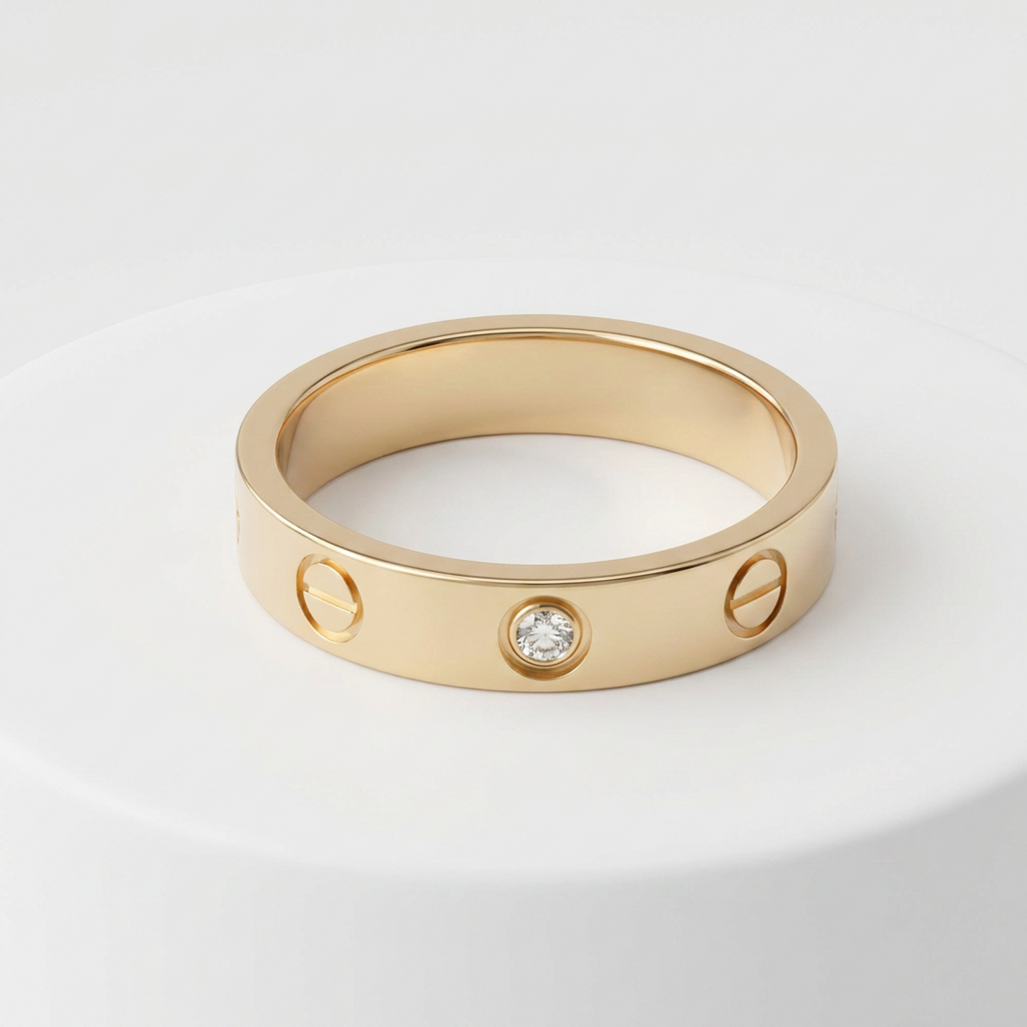 Cartier Mini Love Ring With 1 Diamond Pink Gold (18K) Fashion Diamond Band Ring Pink Gold