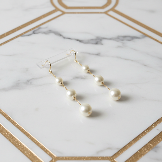 Tiffany By The Yard Pearl Earrings Freshwater Pearl Yellow Gold (18K) Drop Earrings