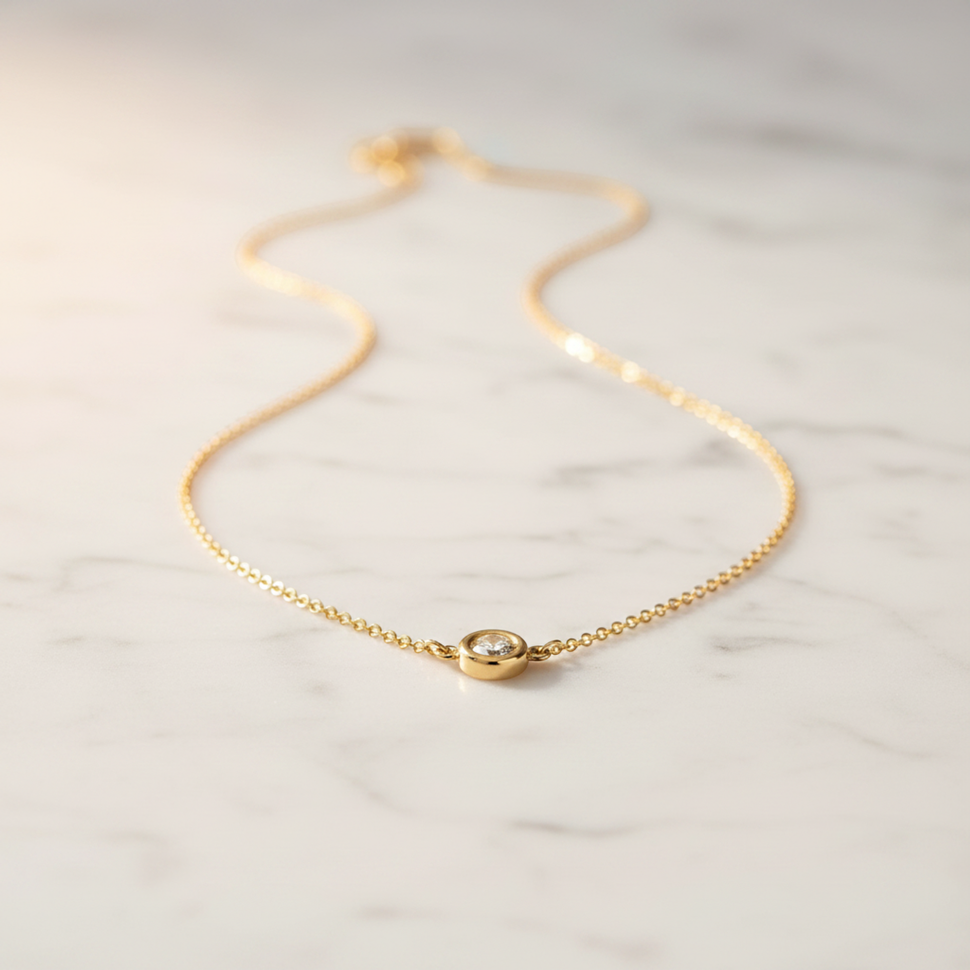 Tiffany Diamonds By The Yard Pink Gold (18K) Diamond Men,Women Fashion Pendant Necklace (Pink Gold)