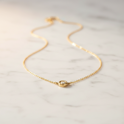 Tiffany Diamonds By The Yard Pink Gold (18K) Diamond Men,Women Fashion Pendant Necklace (Pink Gold)