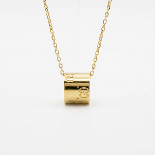 Gucci Icon Necklace Yellow Gold (18K) No Stone Women,Men Fashion Pendant Necklace (Gold)