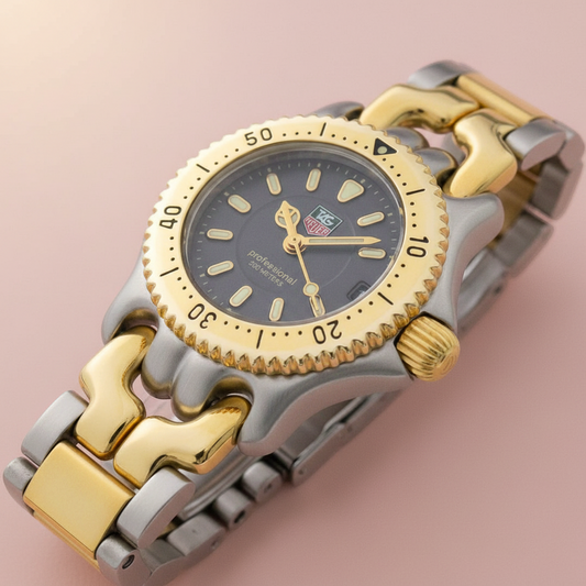 TAG HEUER Sel Professional 200M Gold Plated Steel Ladies Watch WG1420 Polished