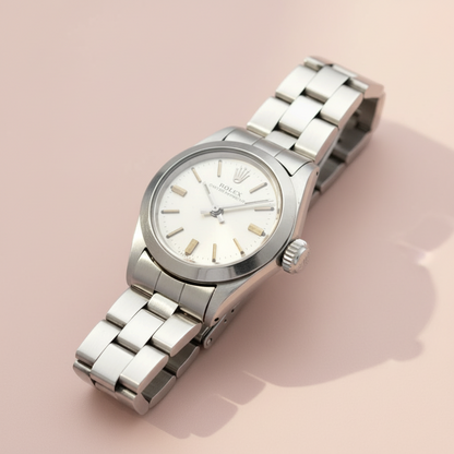ROLEX Oyster Perpetual Steel Automatic Ladies Watch 6618 Vintage