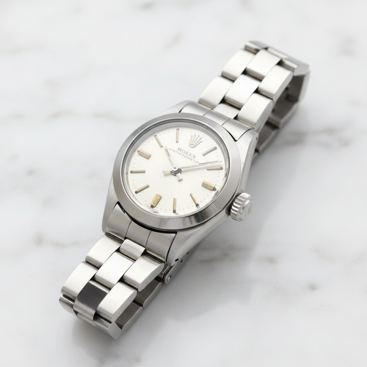ROLEX Oyster Perpetual Steel Automatic Ladies Watch 6618 Vintage