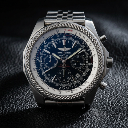 BREITLING Bentley Motors Steel Automatic Mens Watch A25362 Polished