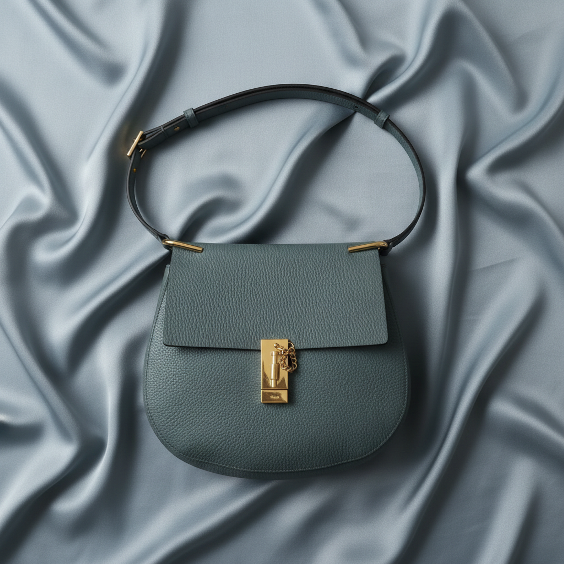 Chloé Drew Women's Leather Shoulder Bag Light Blue