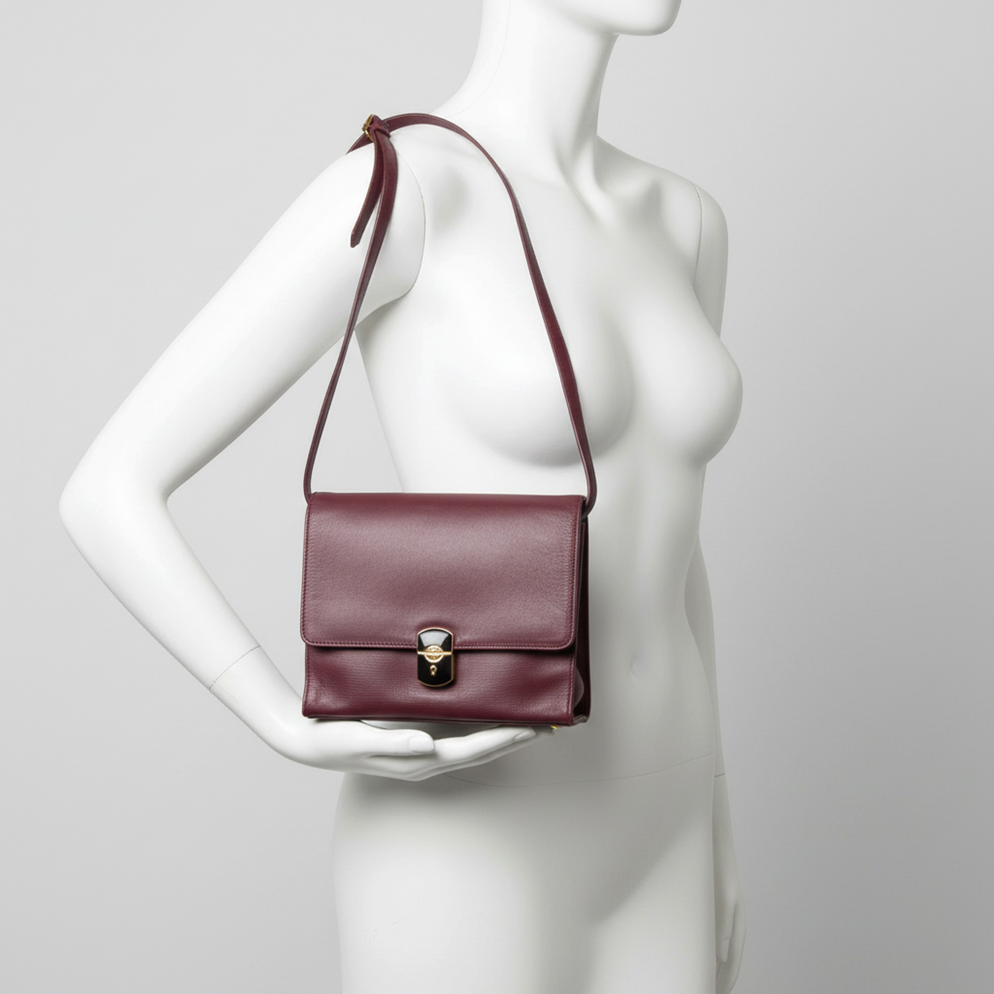 Balenciaga 293862 Women's Leather Shoulder Bag Wine