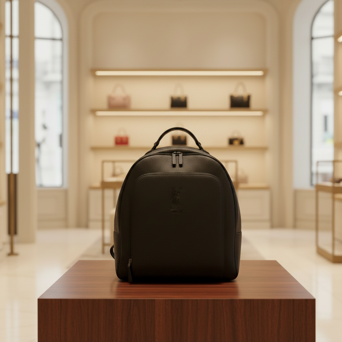 Prada TORO 2VZ011 Women,Men Leather Backpack Black
