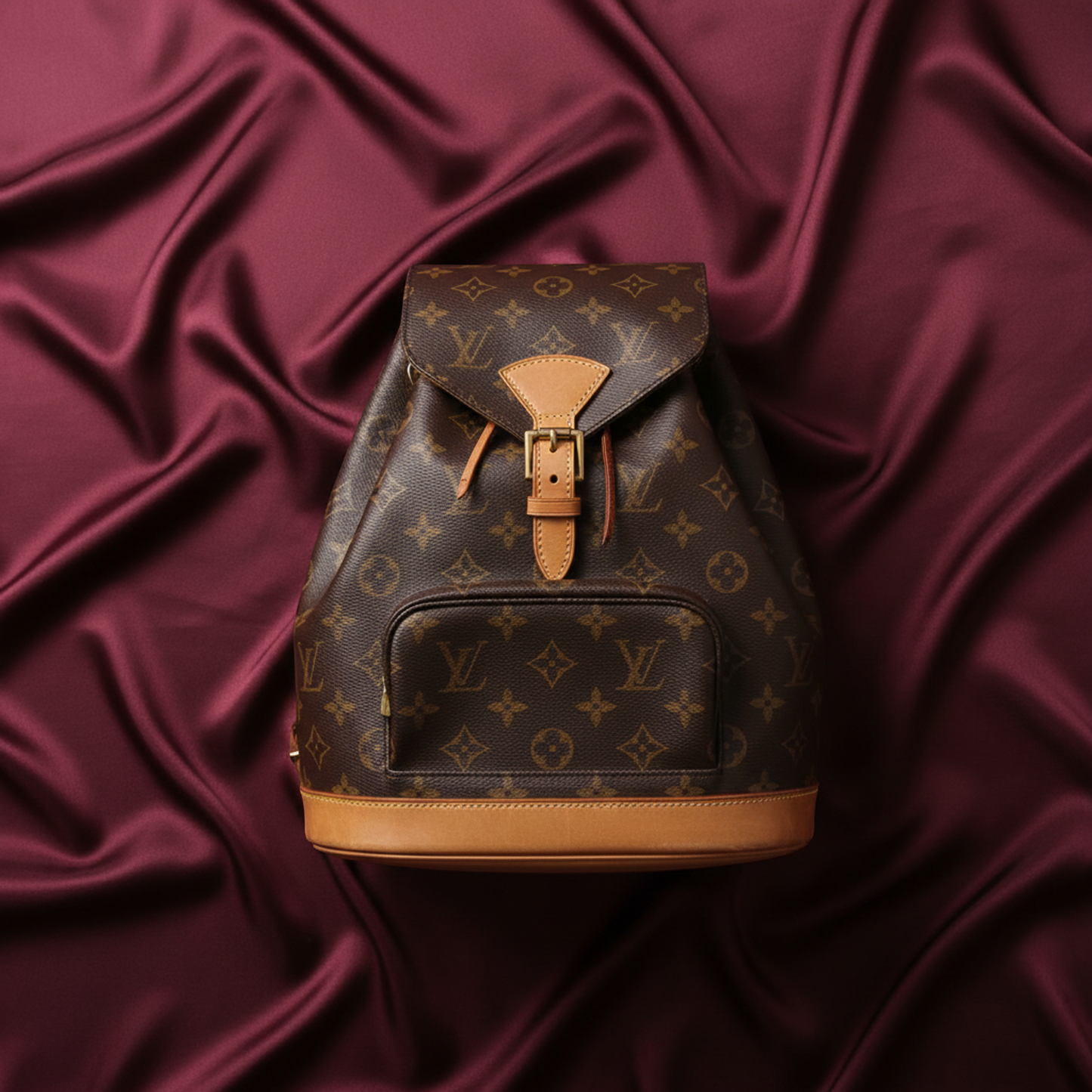 Louis Vuitton Monogram Montsouris MM M51136 Women's Backpack Brown