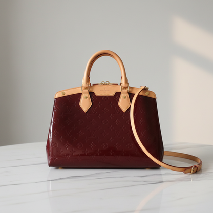Louis Vuitton Monogram Vernis Blair GM M91689 Women's Handbag Rouge Fauviste