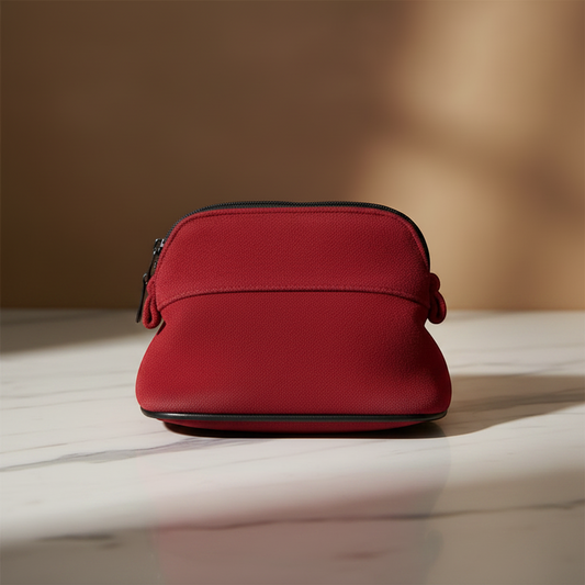 Hermes Bolide Mini Mini Women's Felt Pouch Red Color