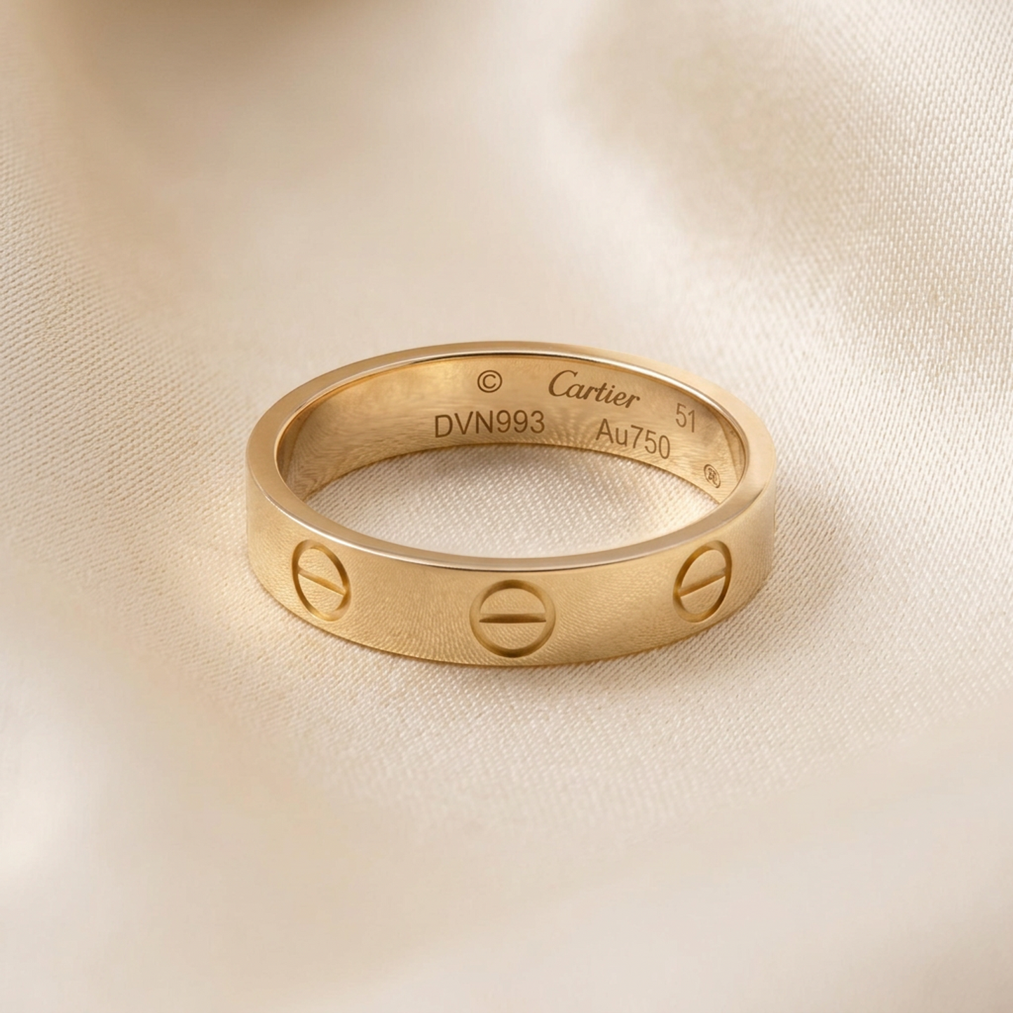 Cartier Mini Love Ring Pink Gold (18K) Fashion No Stone Band Ring Pink Gold